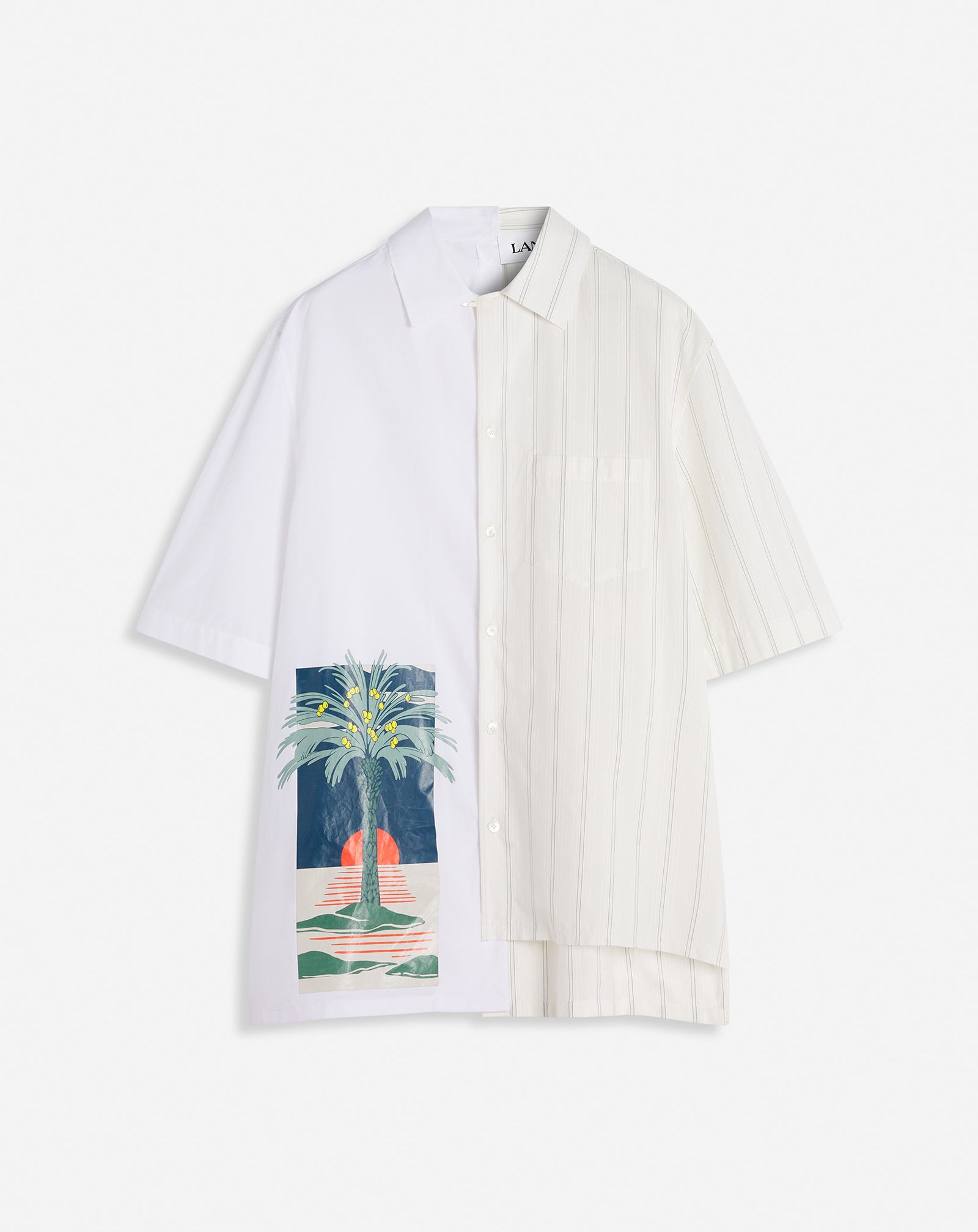 PRINTED ASYMMETRIC SHIRT