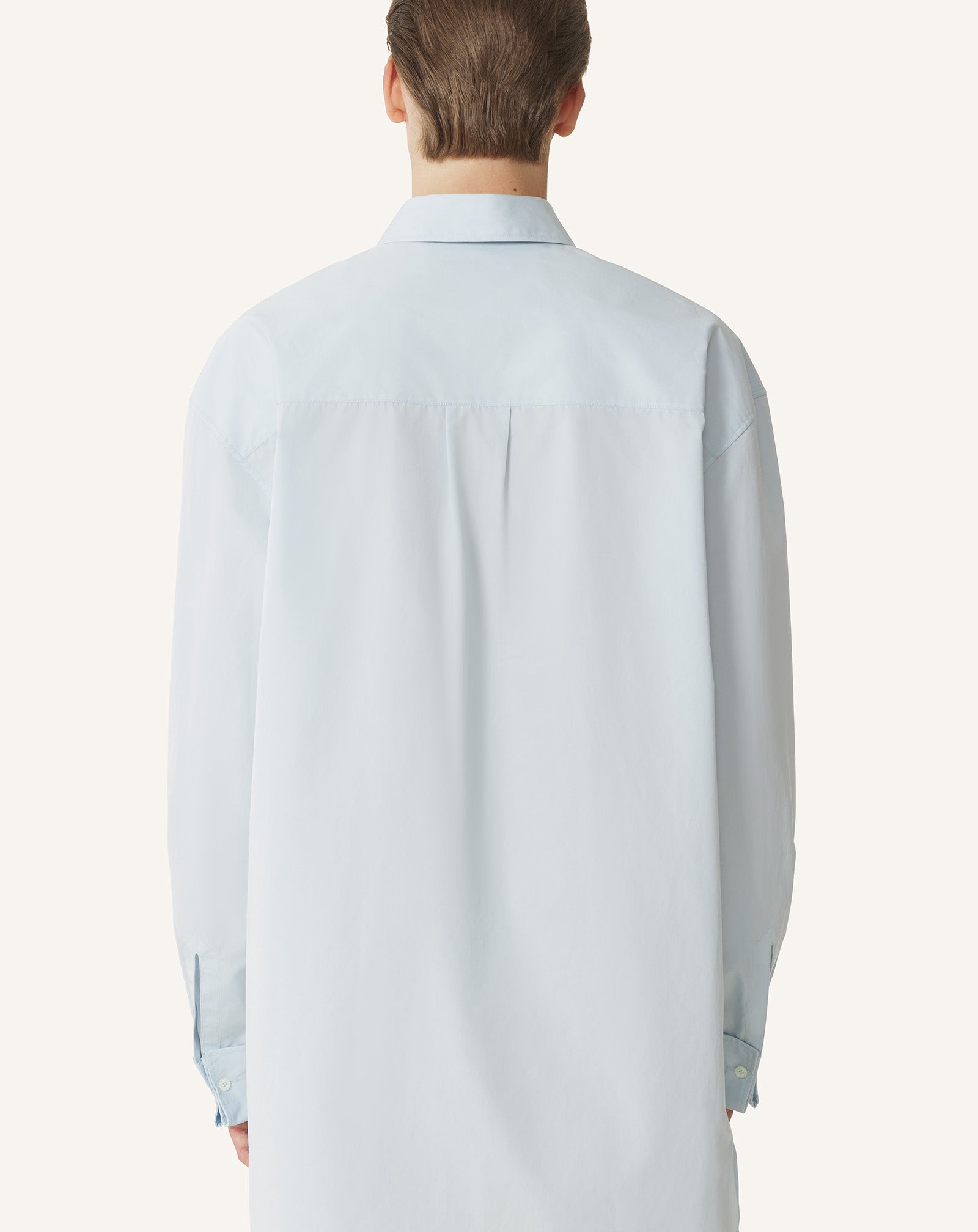 COTTON POPLIN BIB FRONT SHIRT