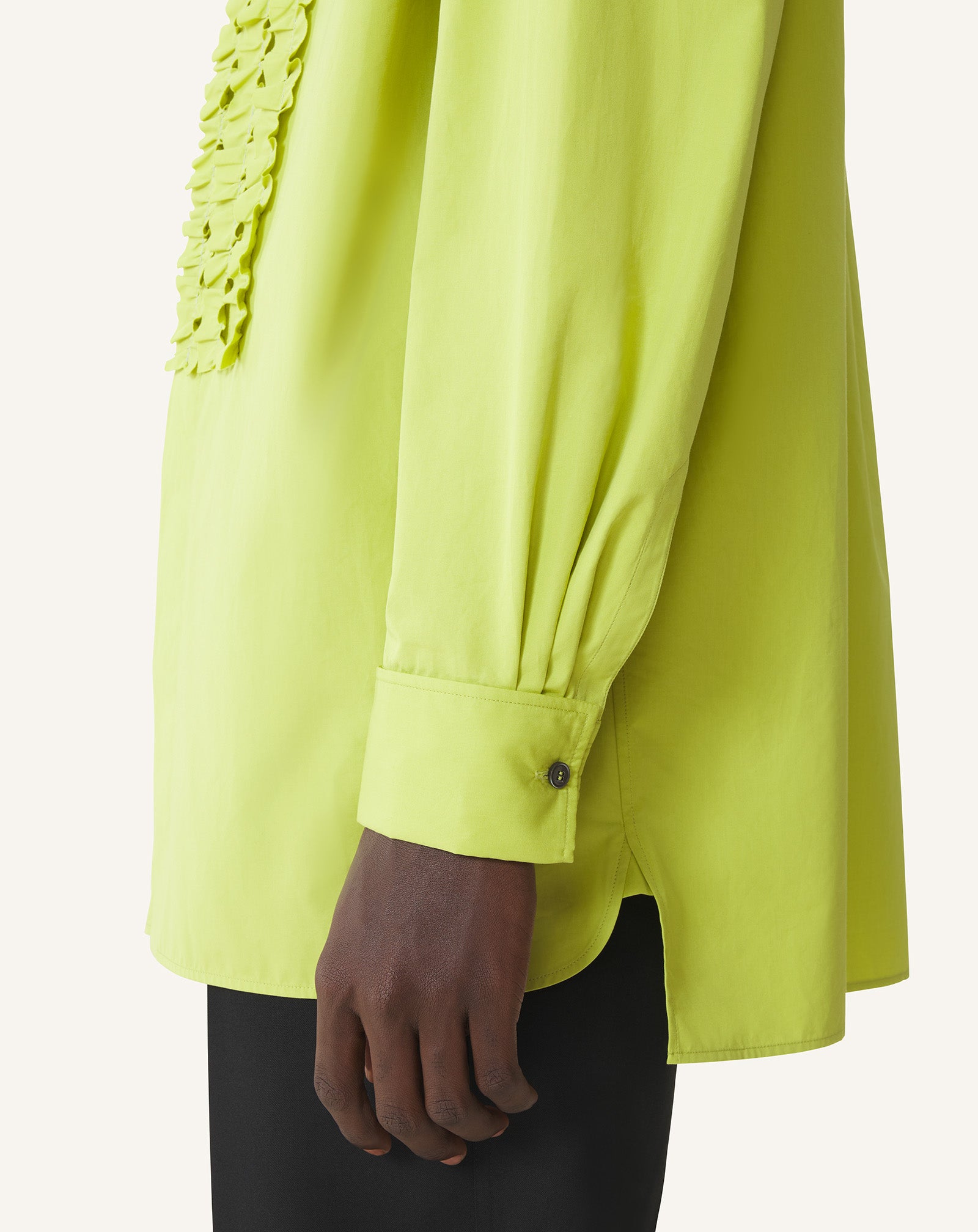 COTTON POPLIN BIB FRONT SHIRT