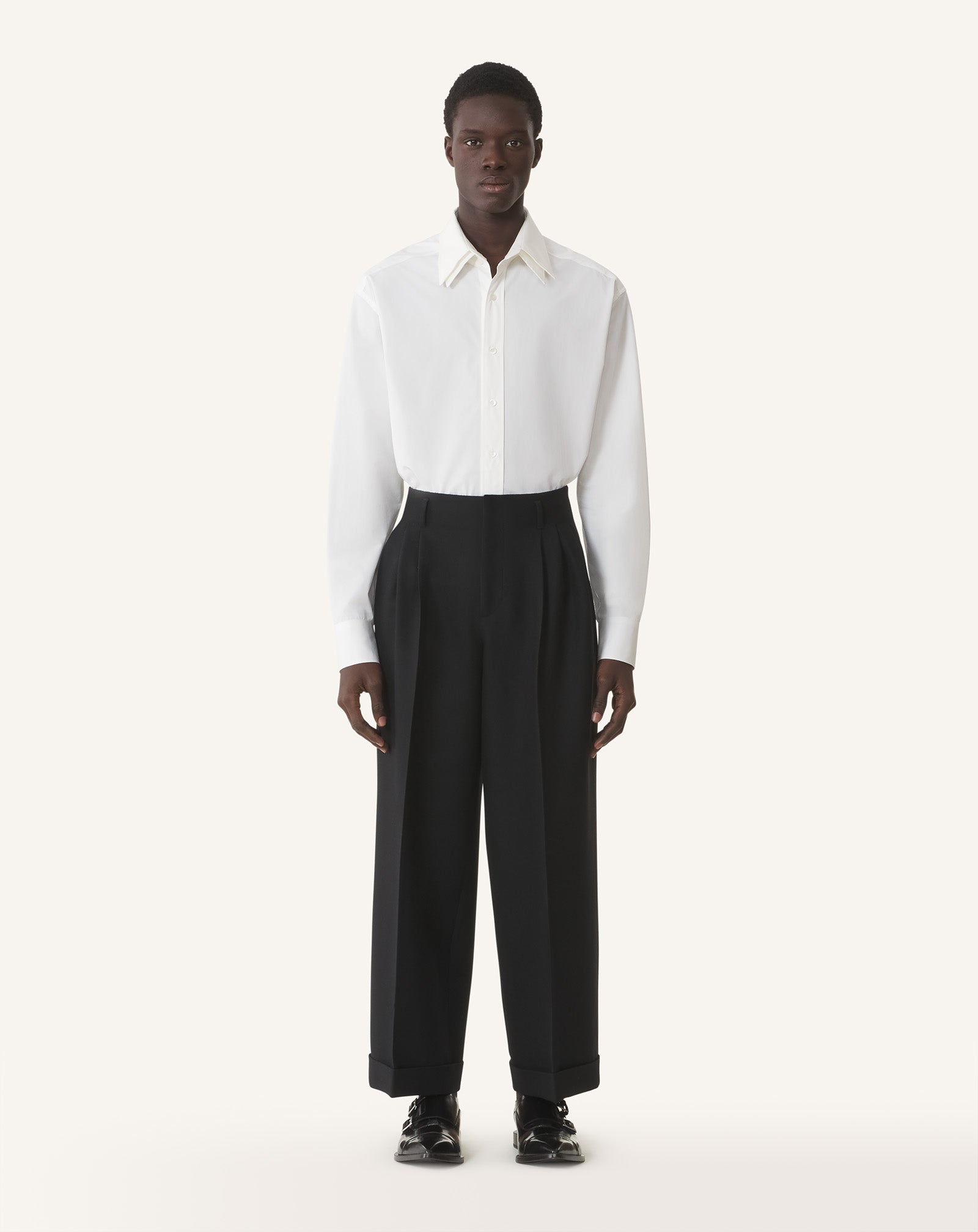 OVERSIZED STRIPED COTTON POPLIN SHIRT