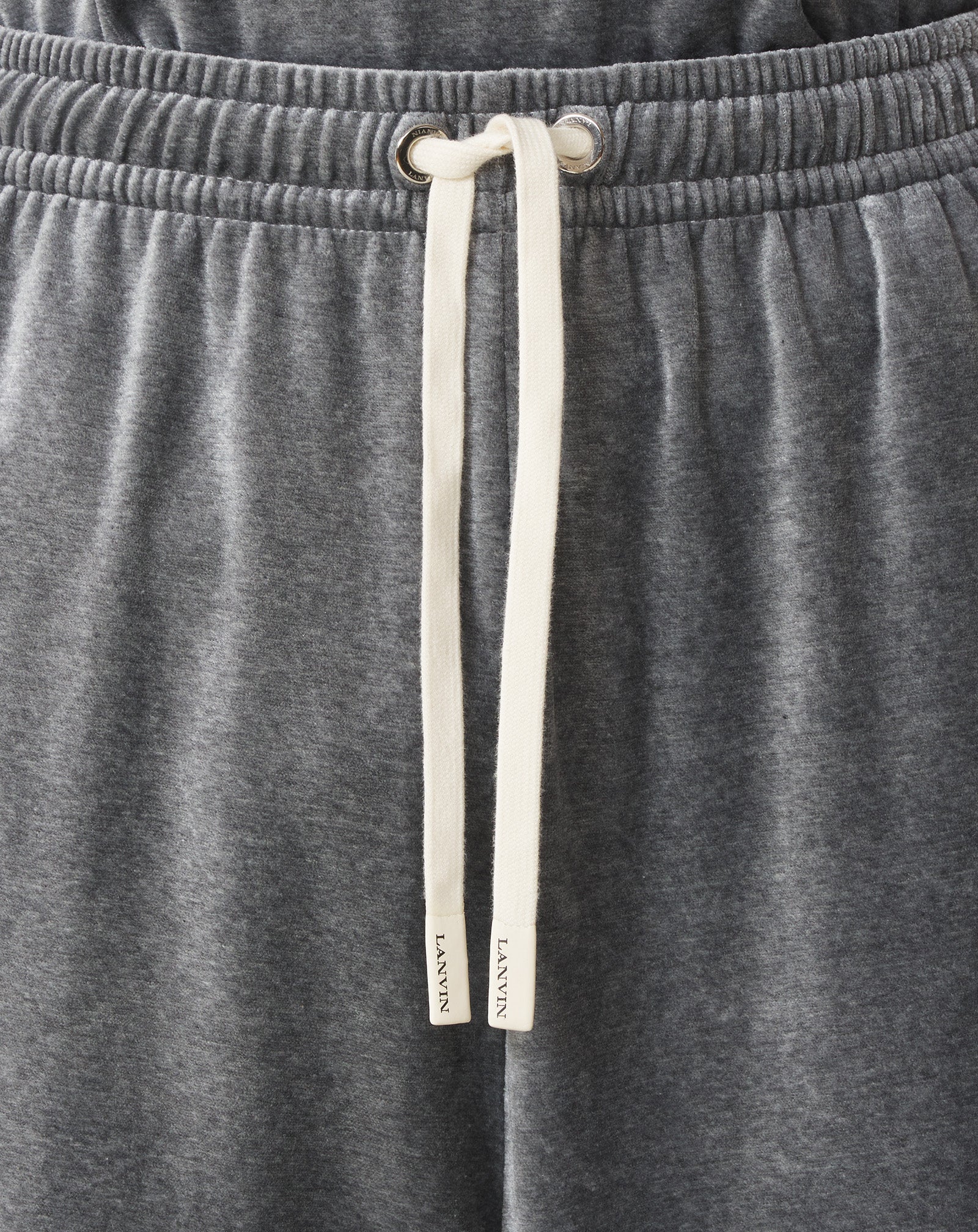 GREY VELVET BERMUDA SHORTS