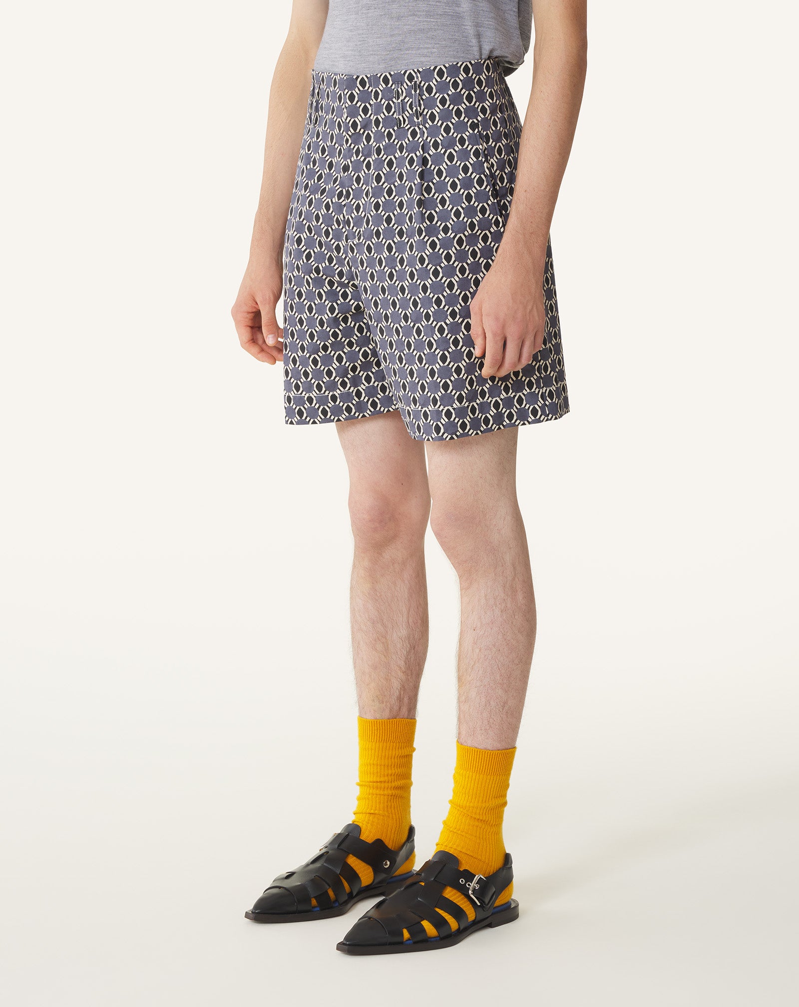 PRINTED COTTON SHORTS