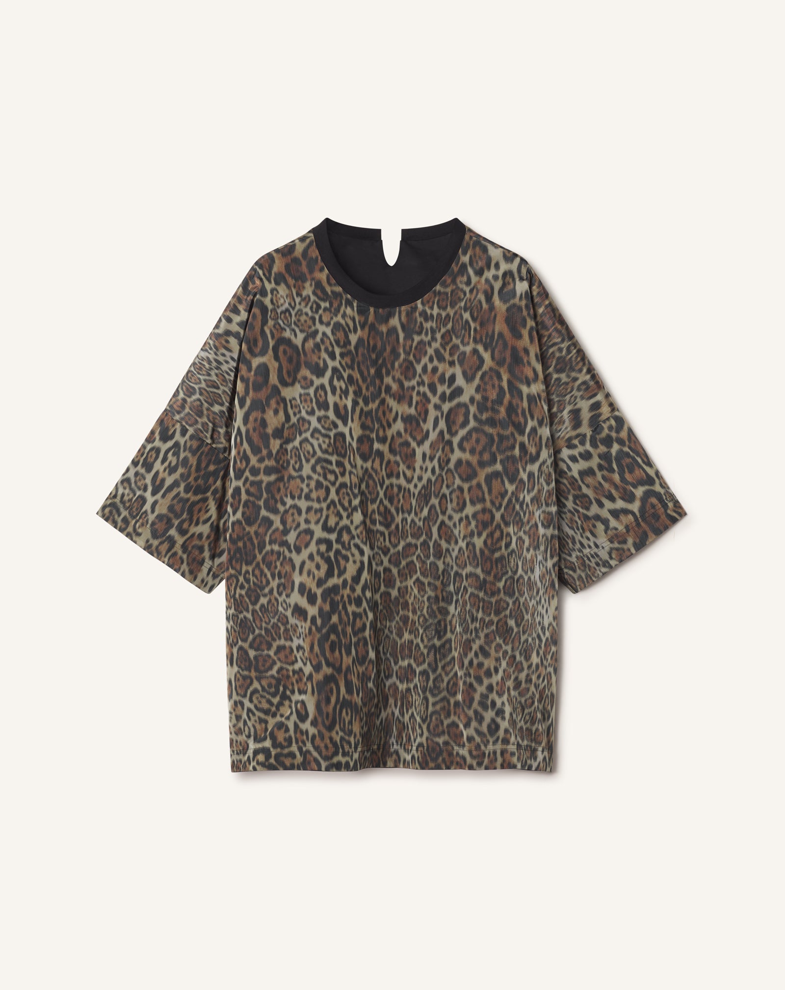 REVERSIBLE PRINTED T-SHIRT IN COTTON AND TAFFETA