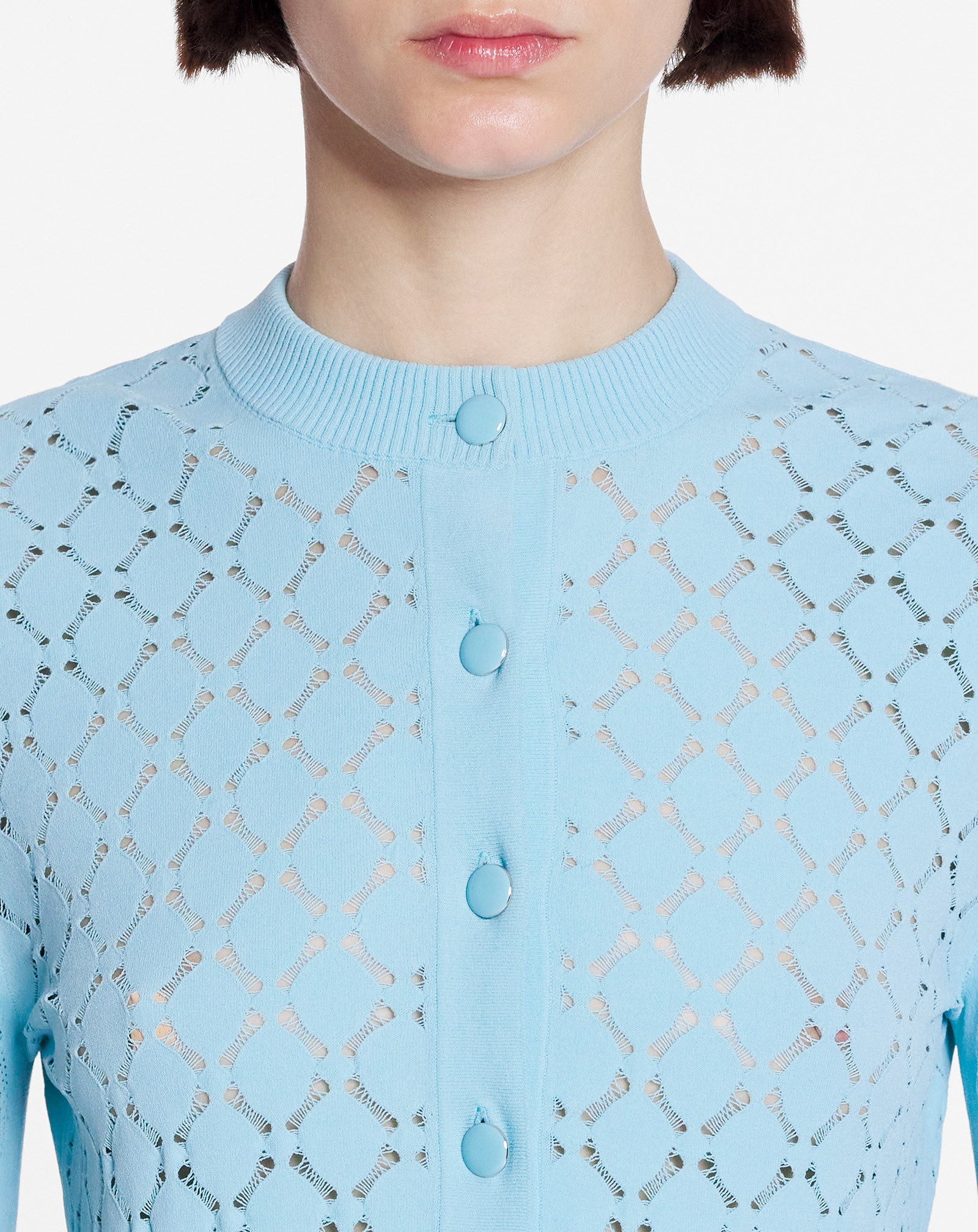BODYCON CARDIGAN WITH ROUND NECK