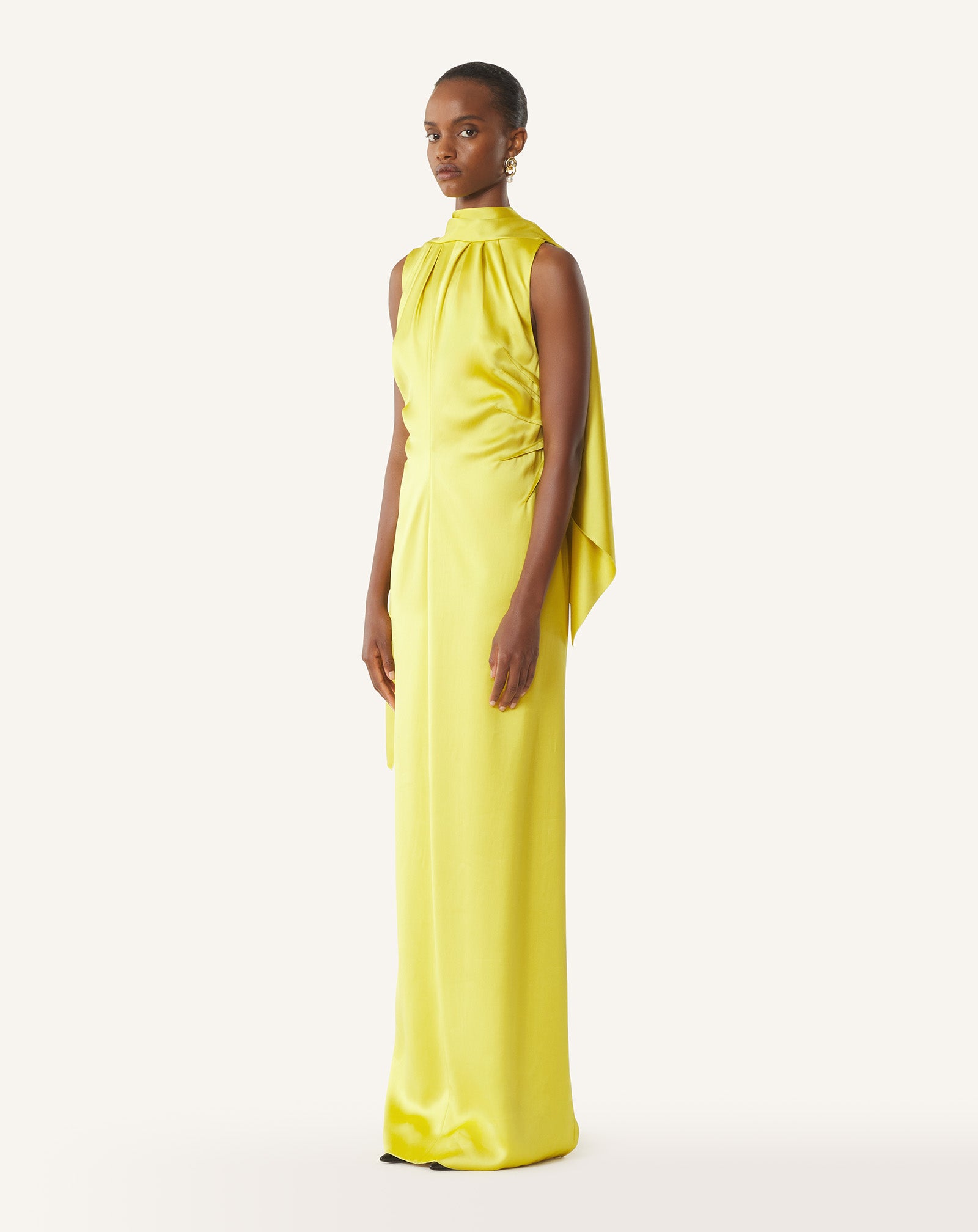 LONG SATIN DRESS