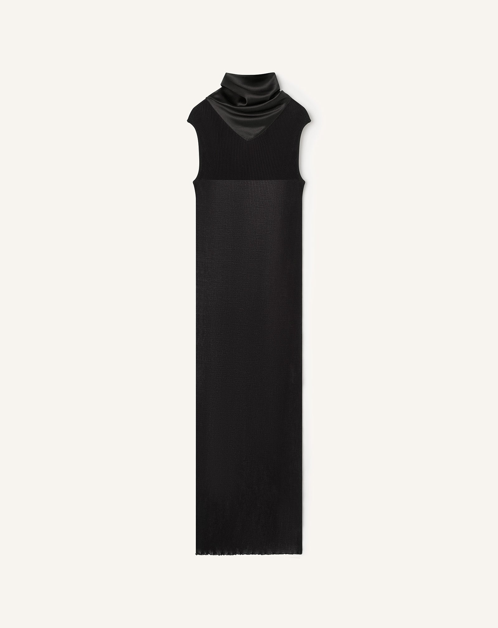 PLEATED JERSEY DRESS