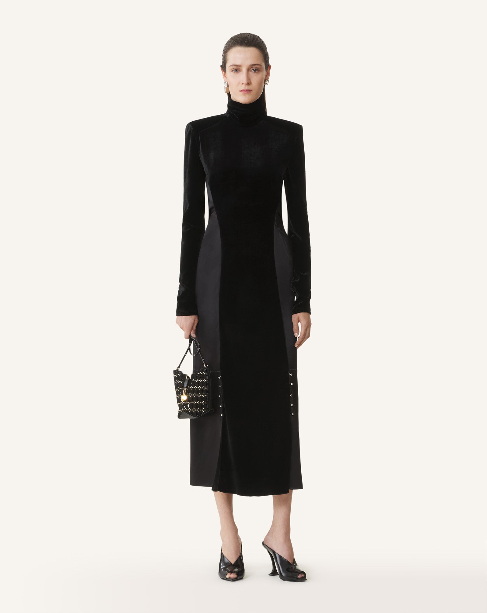 VELVET MIDI DRESS