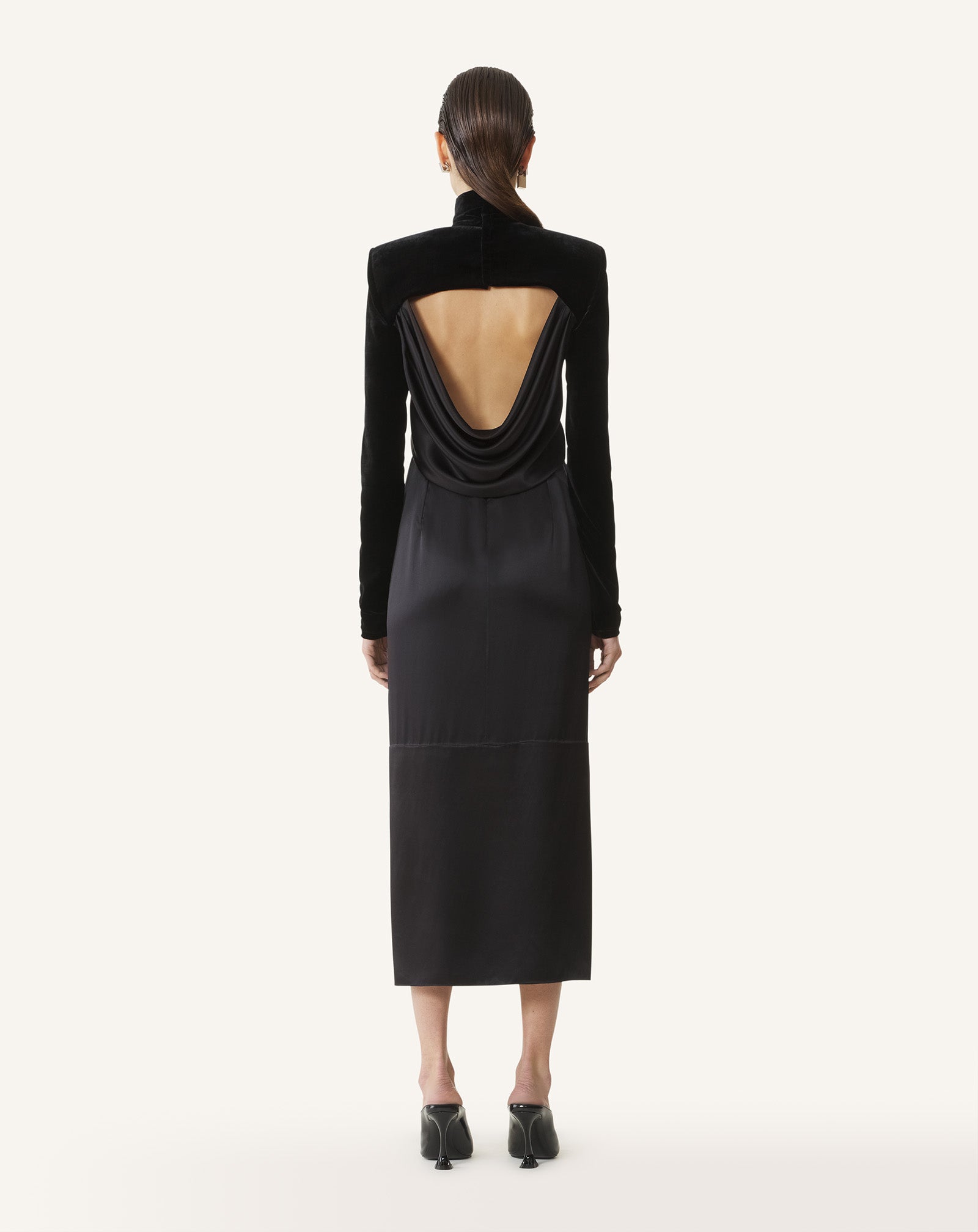 VELVET MIDI DRESS