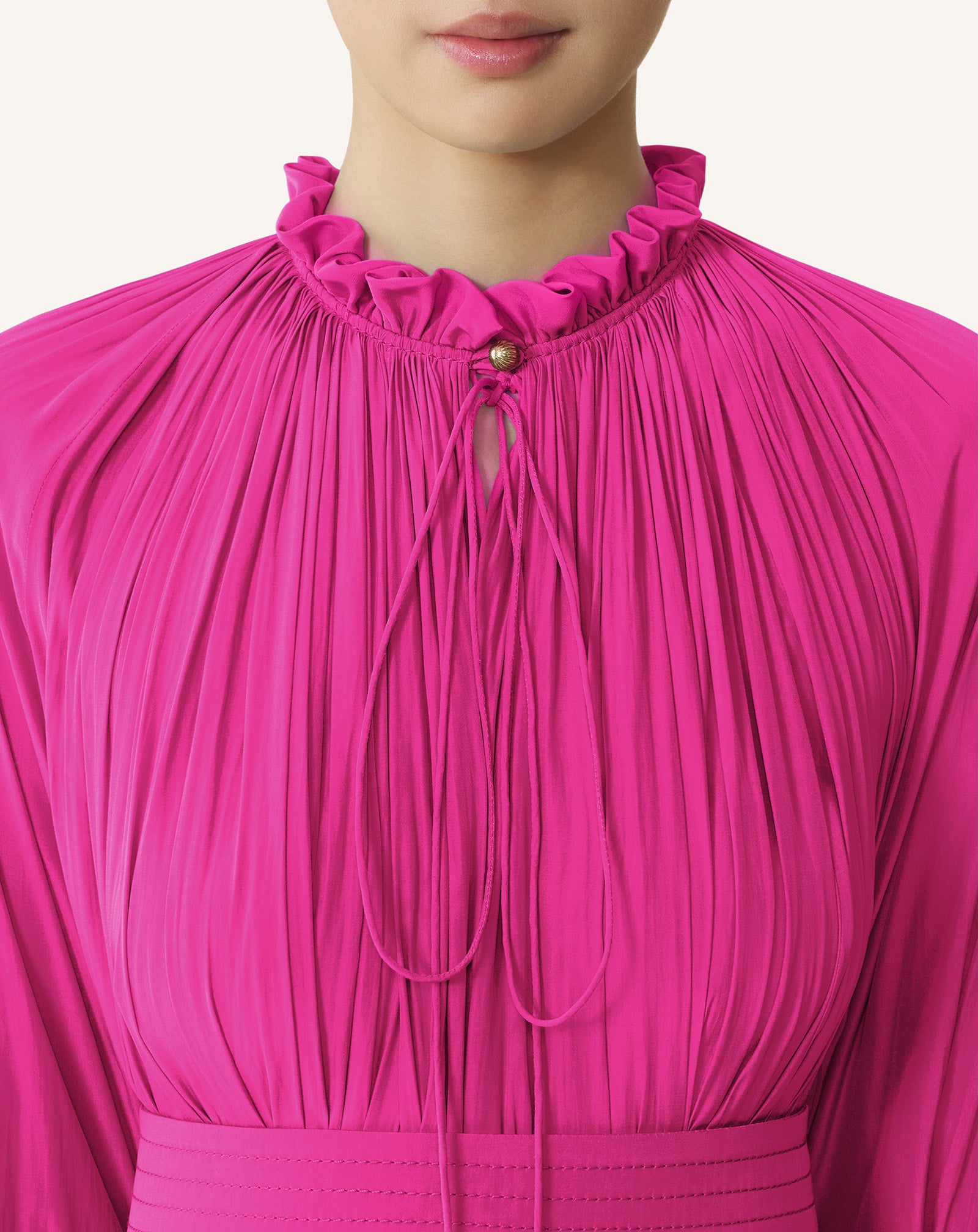 PINK SHORT CHARMEUSE DRESS