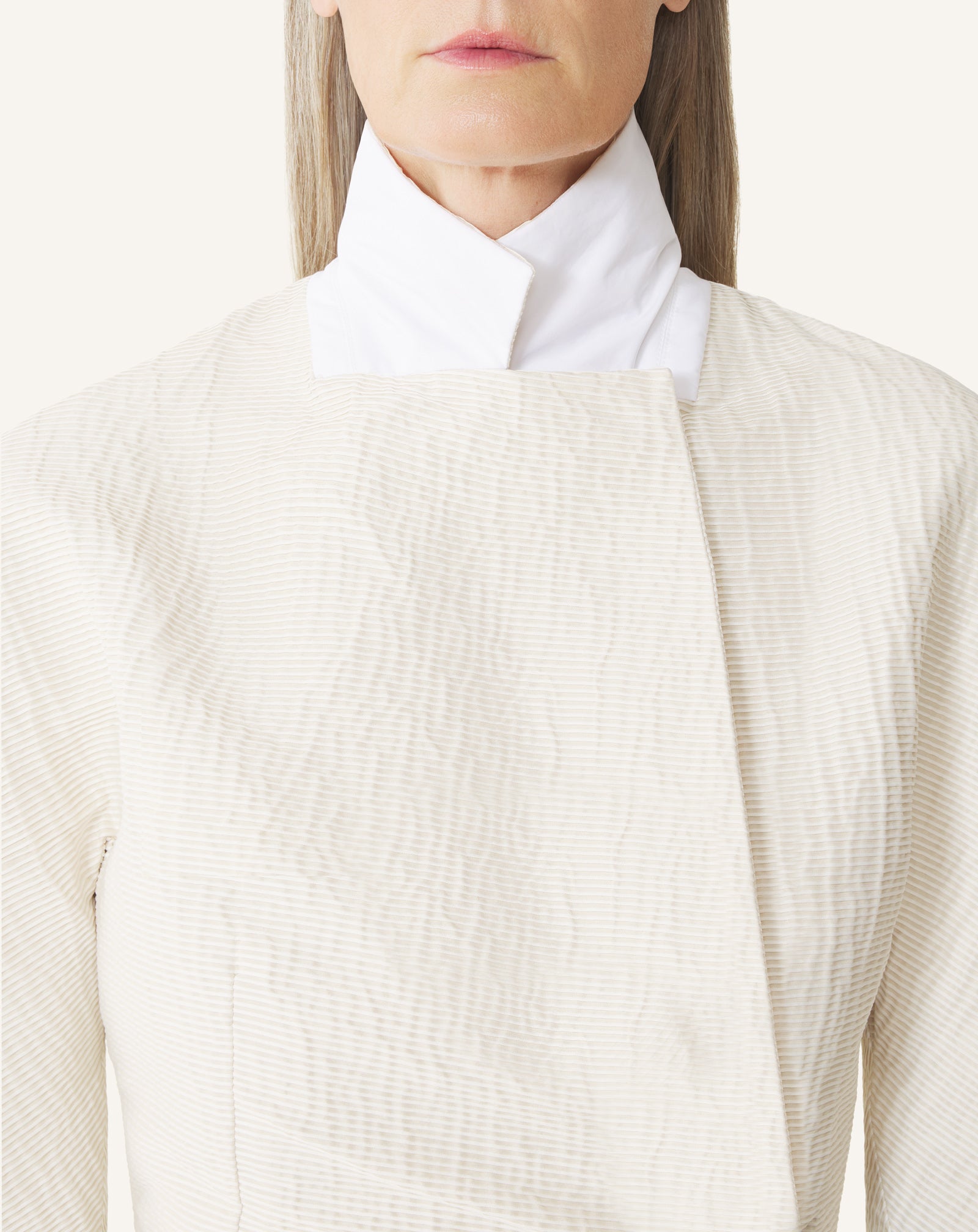 BELTED JACQUARD JACKET