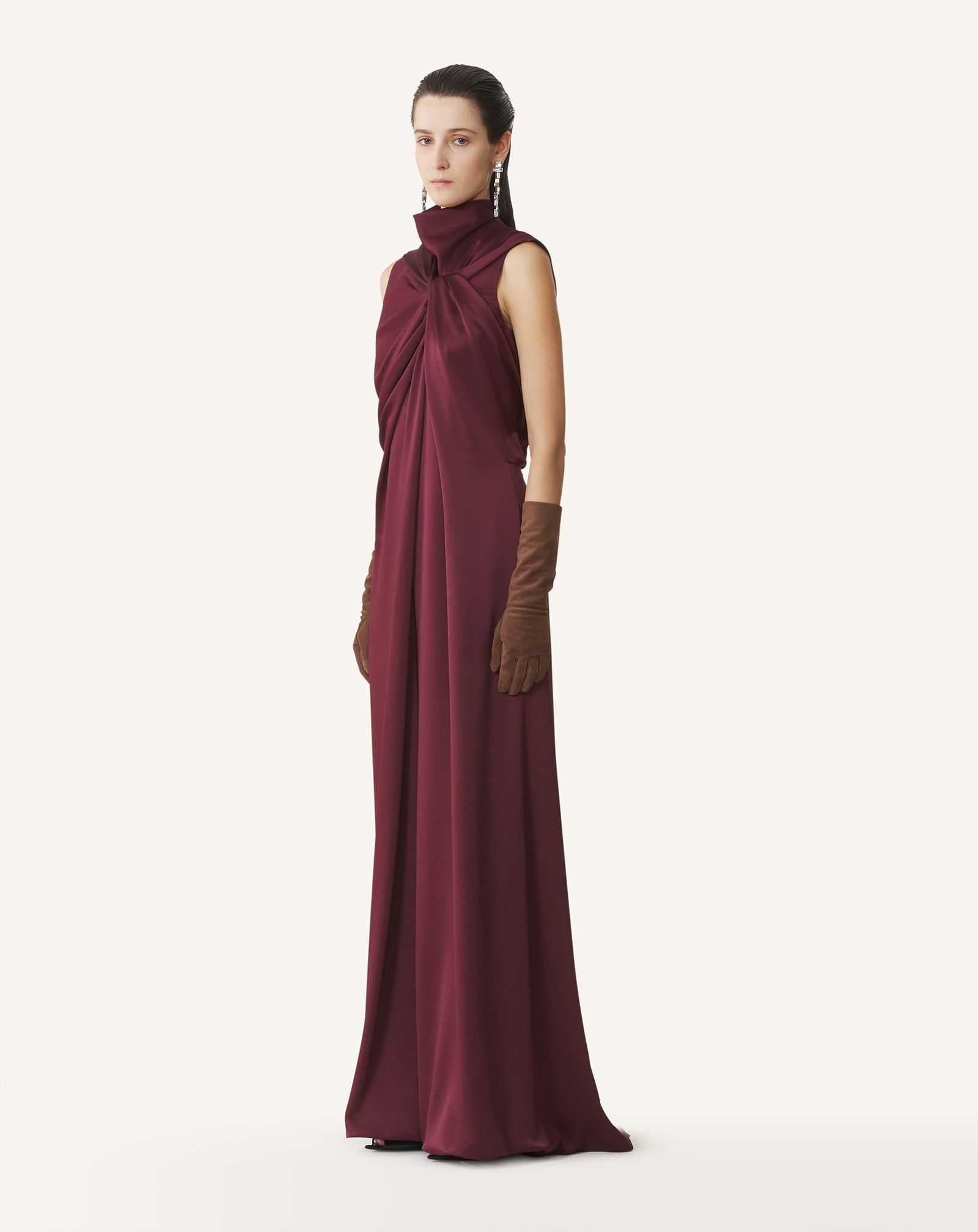LONG JUMPSUIT IN SATIN