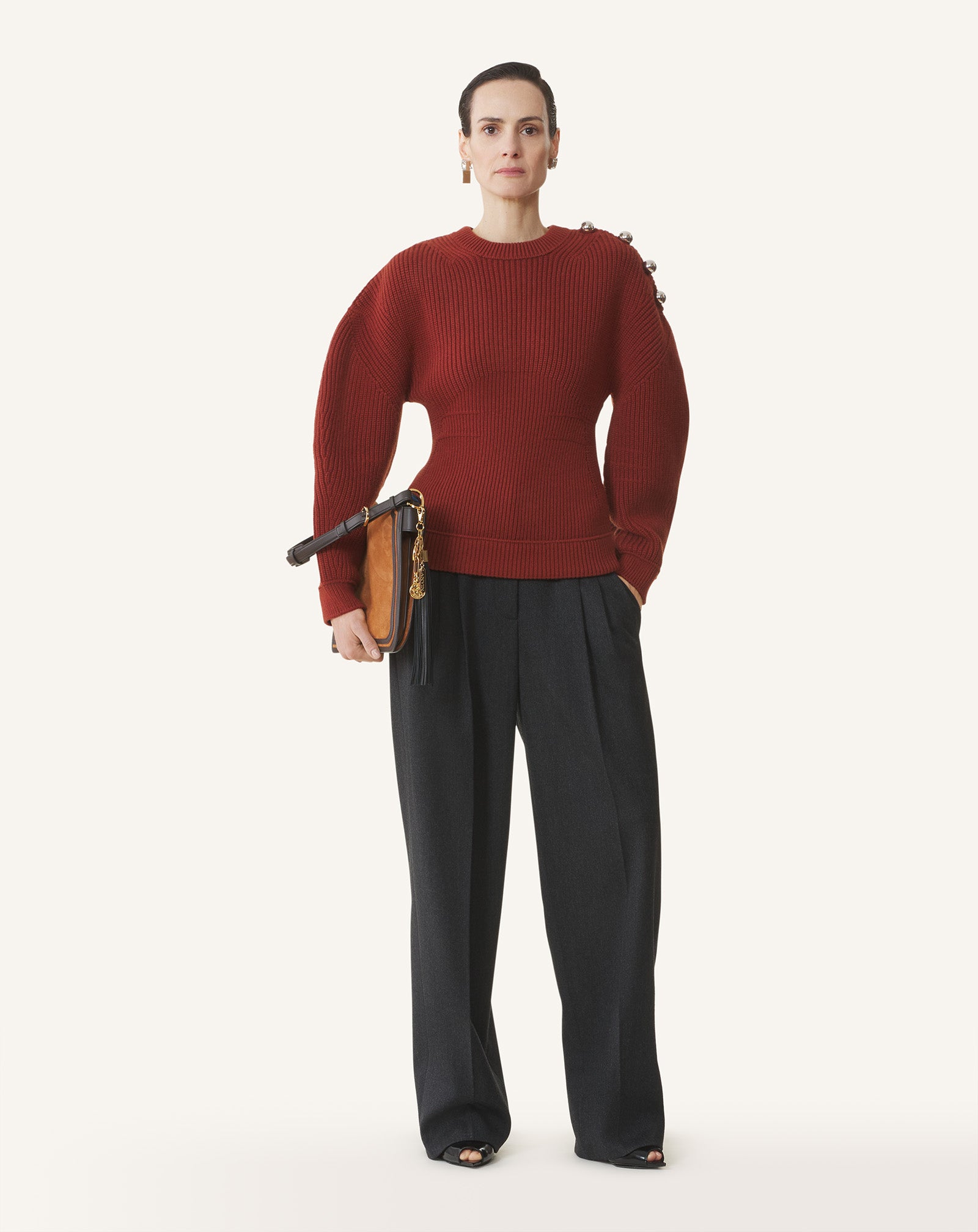 WOOL RIBBED SWEATER