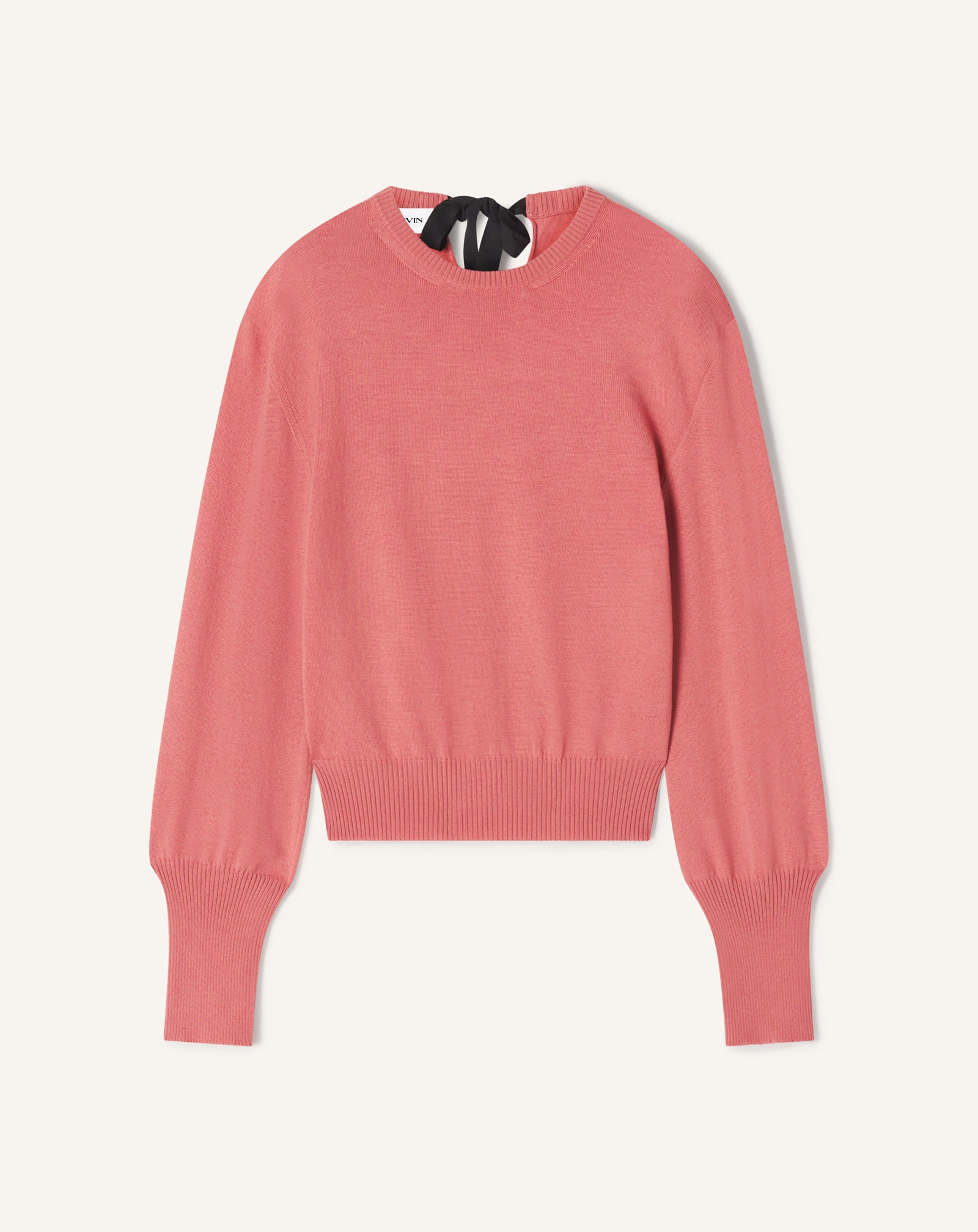 WOOL SWEATER WITH GROS GRAIN DETAIL