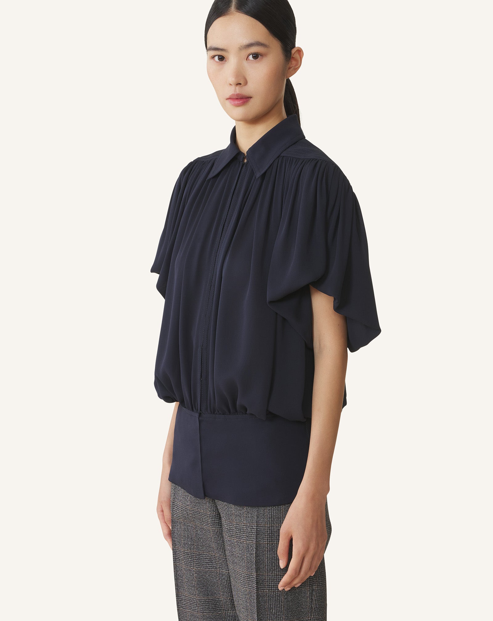 TOP IN SILK GEORGETTE