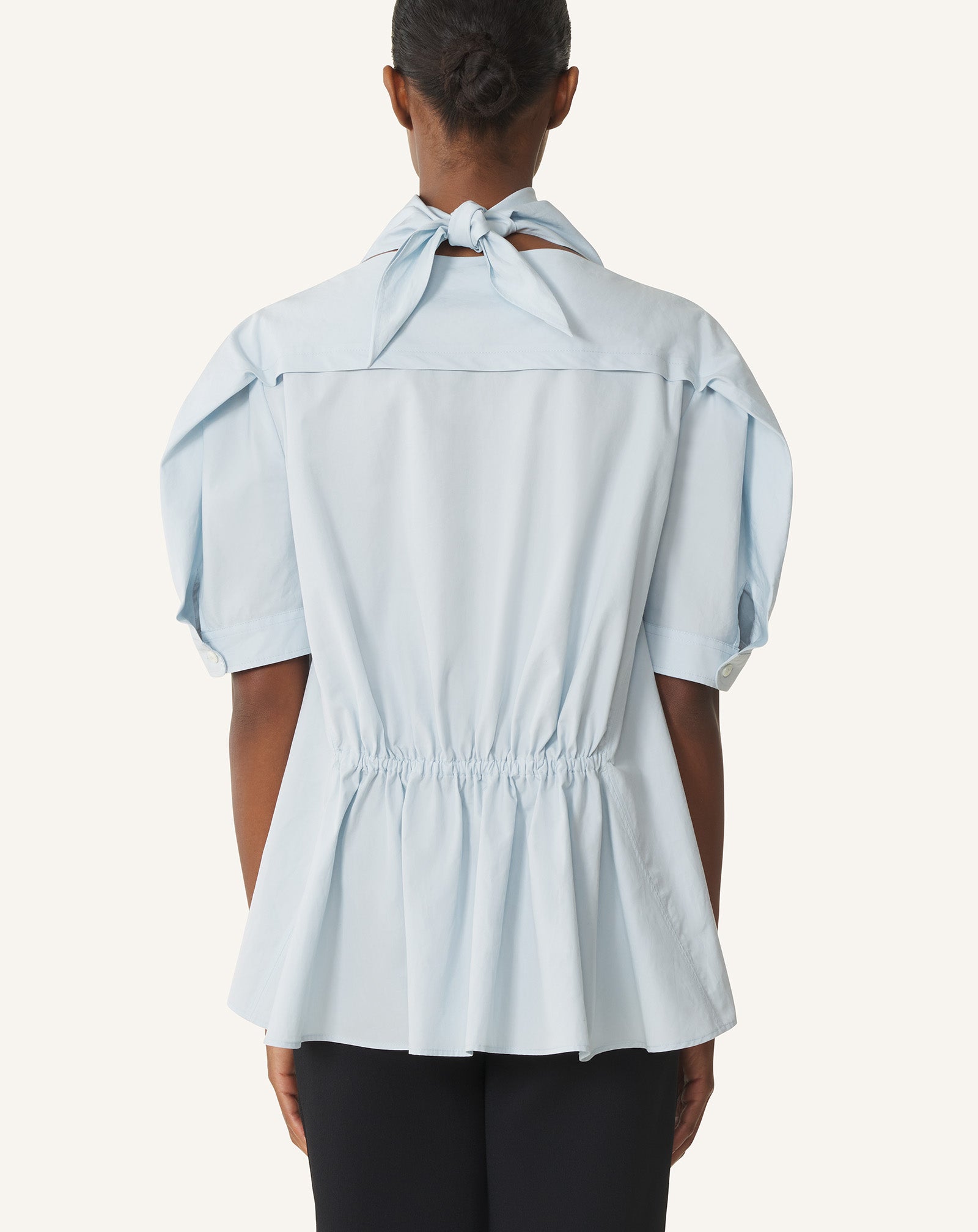 SCARF TOP IN COTTON POPLIN