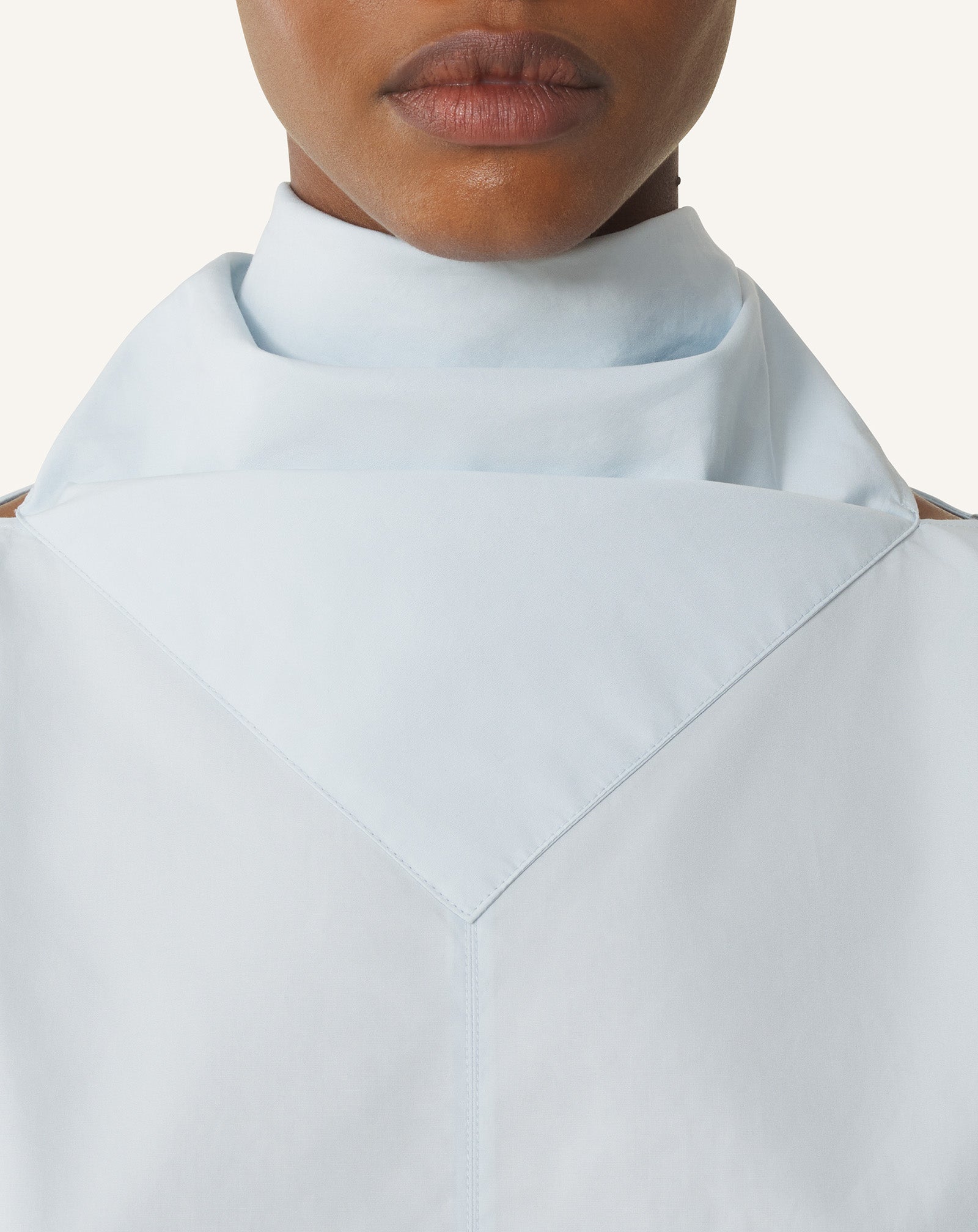 SCARF TOP IN COTTON POPLIN