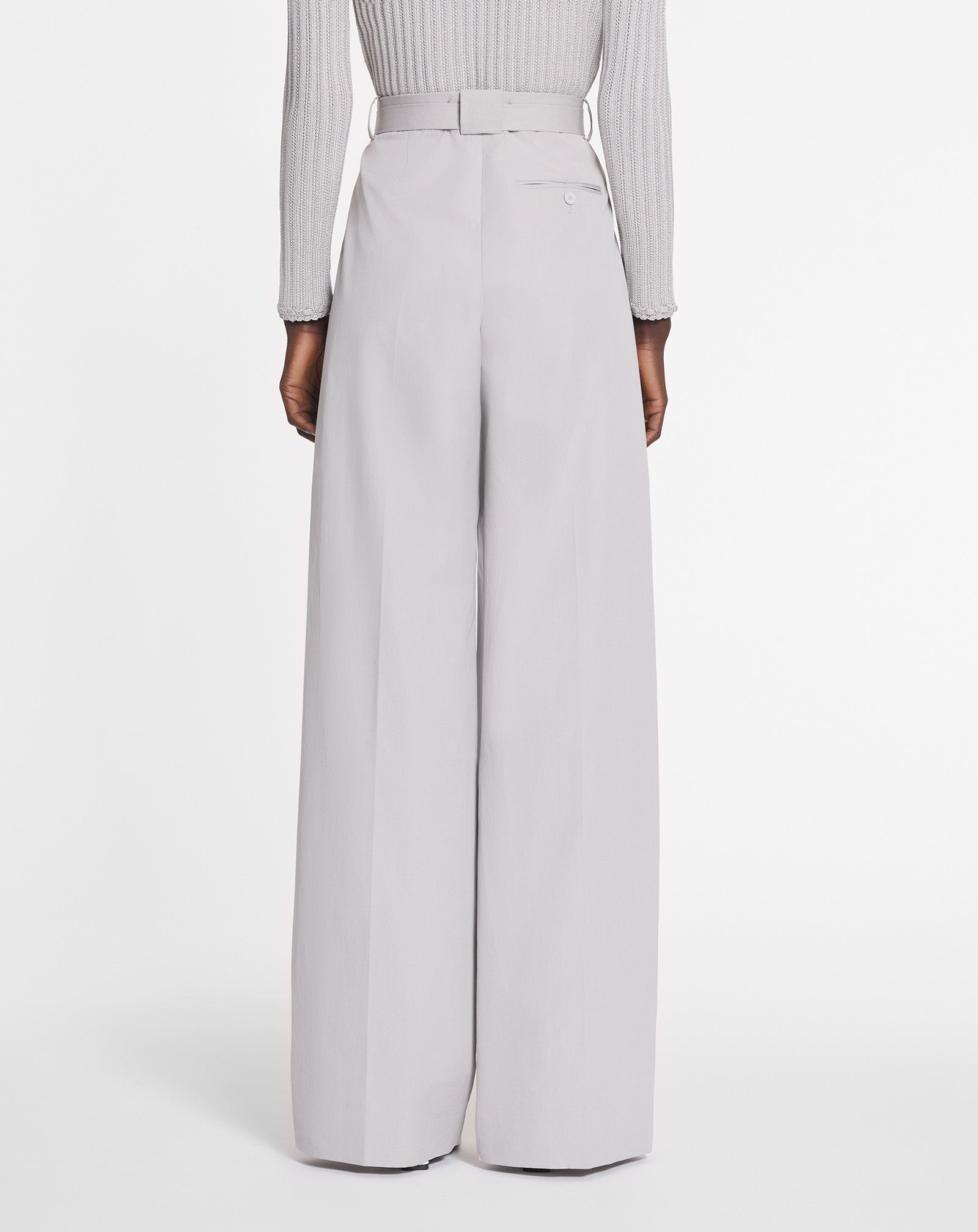DARTED COTTON PANTS