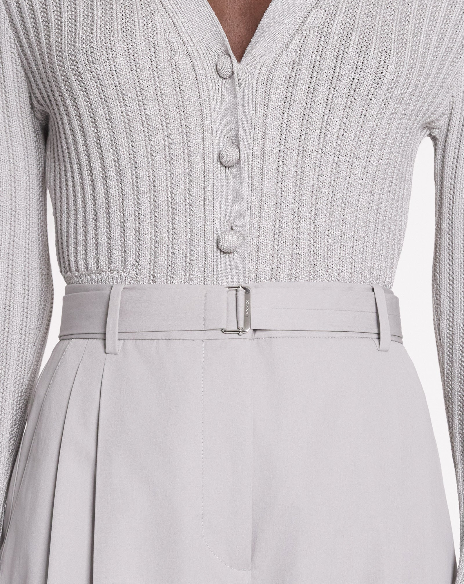 DARTED COTTON PANTS