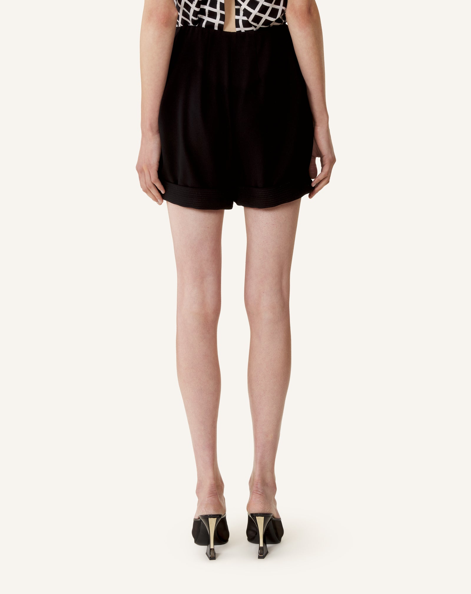BLACK CREPE SHORTS