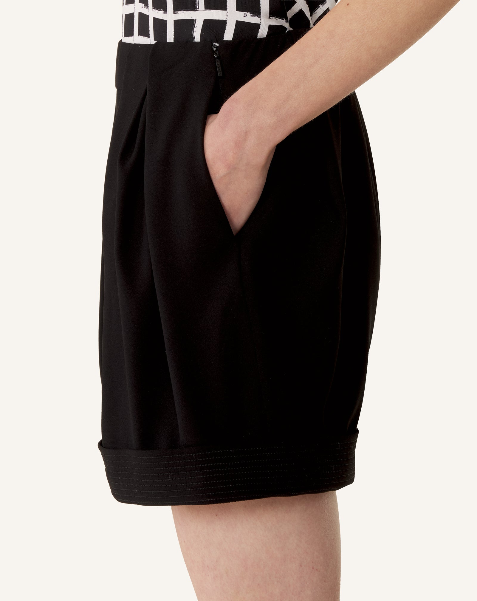 BLACK CREPE SHORTS