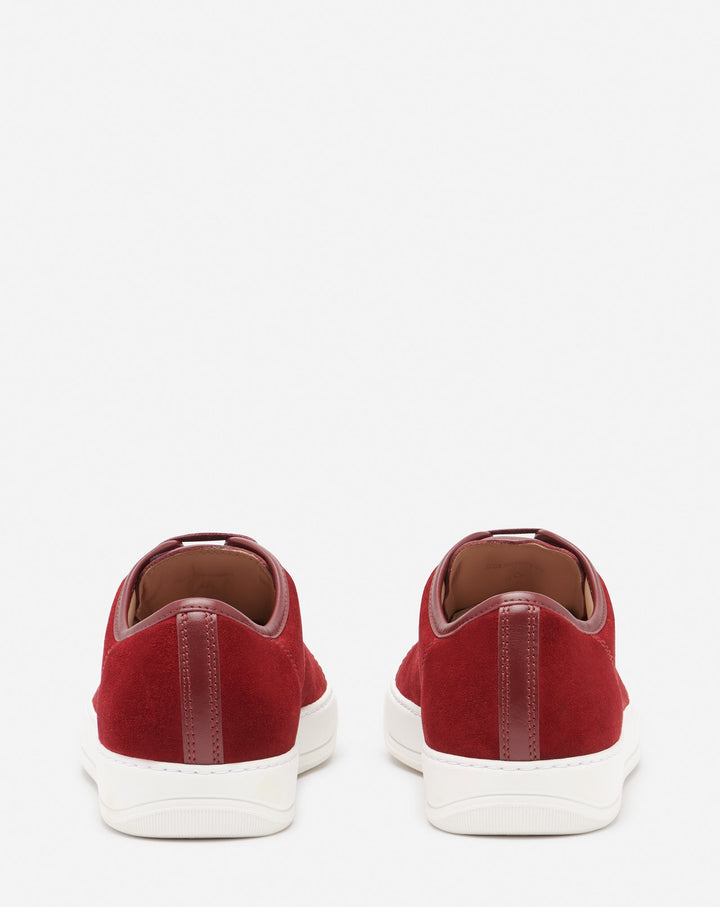 DBB1 LEATHER AND SUEDE SNEAKERS, BURGUNDY