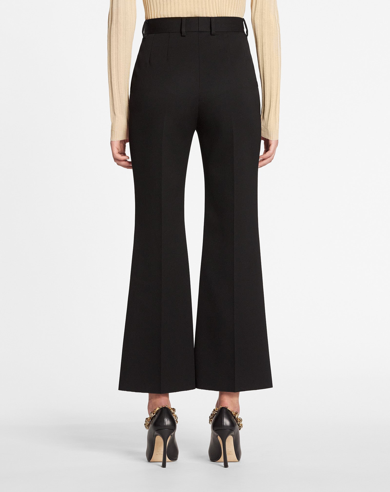 FLARED PANTS, BLACK